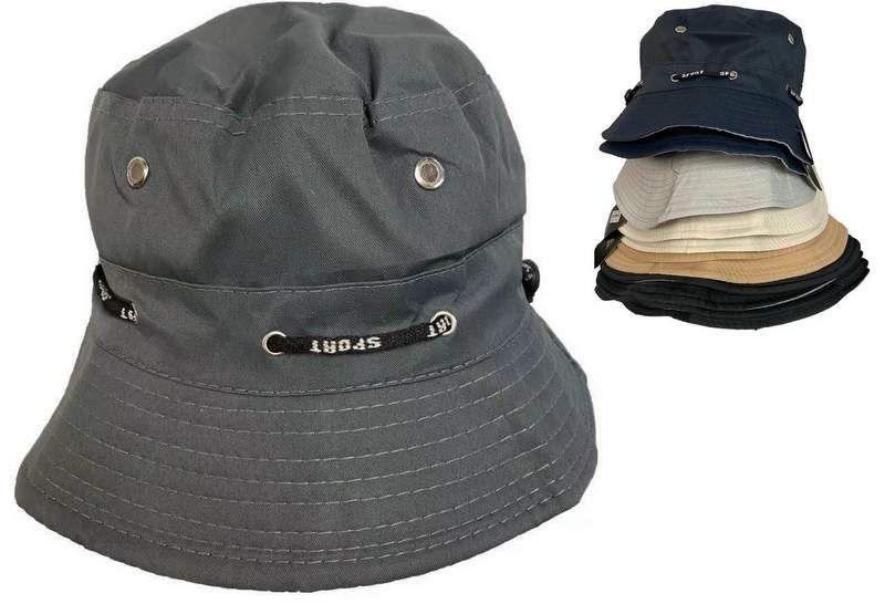 12 Wholesale Solid Color Bucket Hats - Assorted image