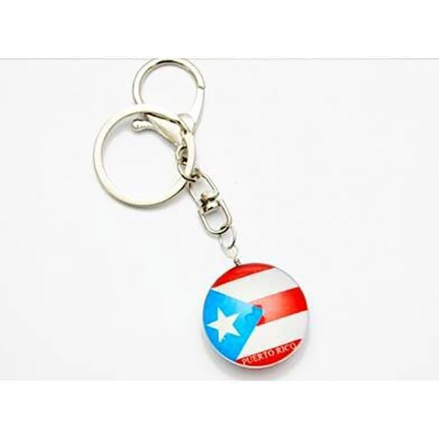 12 Wholesale Puerto Rico Glass Keychains image