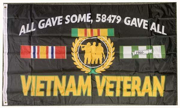 12 Wholesale "all Gave Some, 58479 Gave All" Vietnam Veteran Flags - 3ft X 5ft image