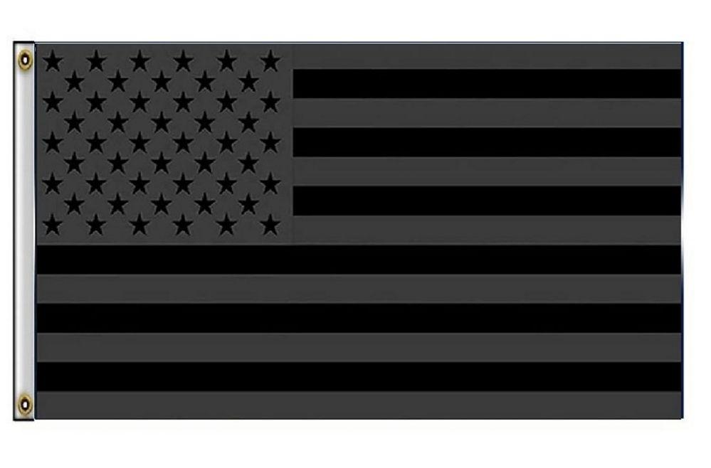 12 Wholesale Black & Gray Usa Flags - 3' X 5' image