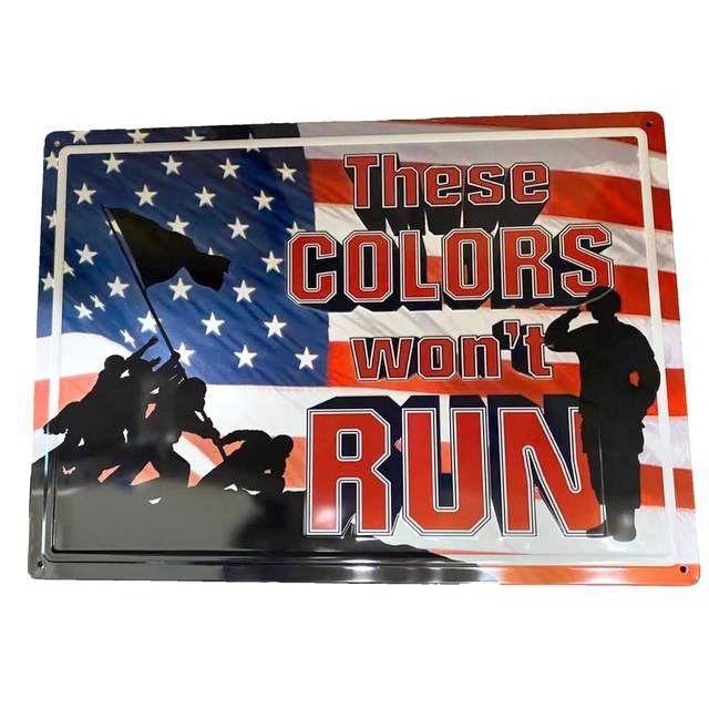 10 Wholesale Retro Metal Tin Sign Wall Poster These Colors Won't Run image