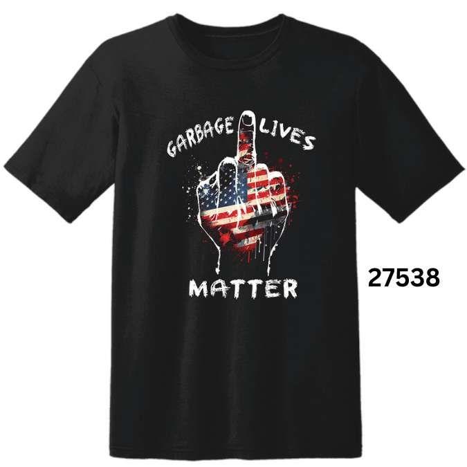 6 Wholesale "garbage Lives Matter" T-Shirts - Black Xxl image