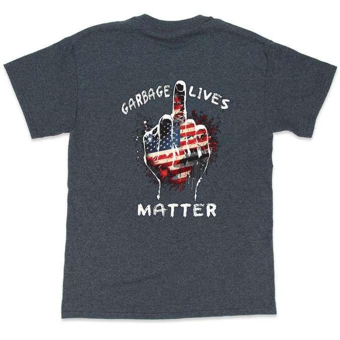12 Wholesale "garbage Lives Matter" T-Shirts - Dark Heather M/l/xl image