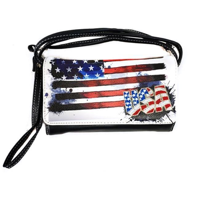 12 Wholesale Patriotic American Flag Usa Wallet image