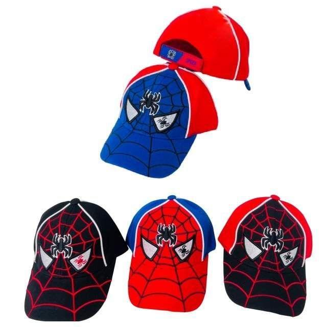 12 Wholesale SpideR-Man Kids Baseball Caps - Assorted image