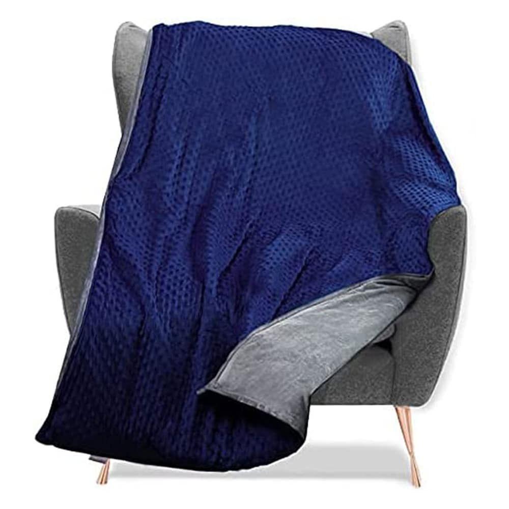 Wholesale 86-inch x 92-inch 25lb Navy King Size Weighted Blanket image
