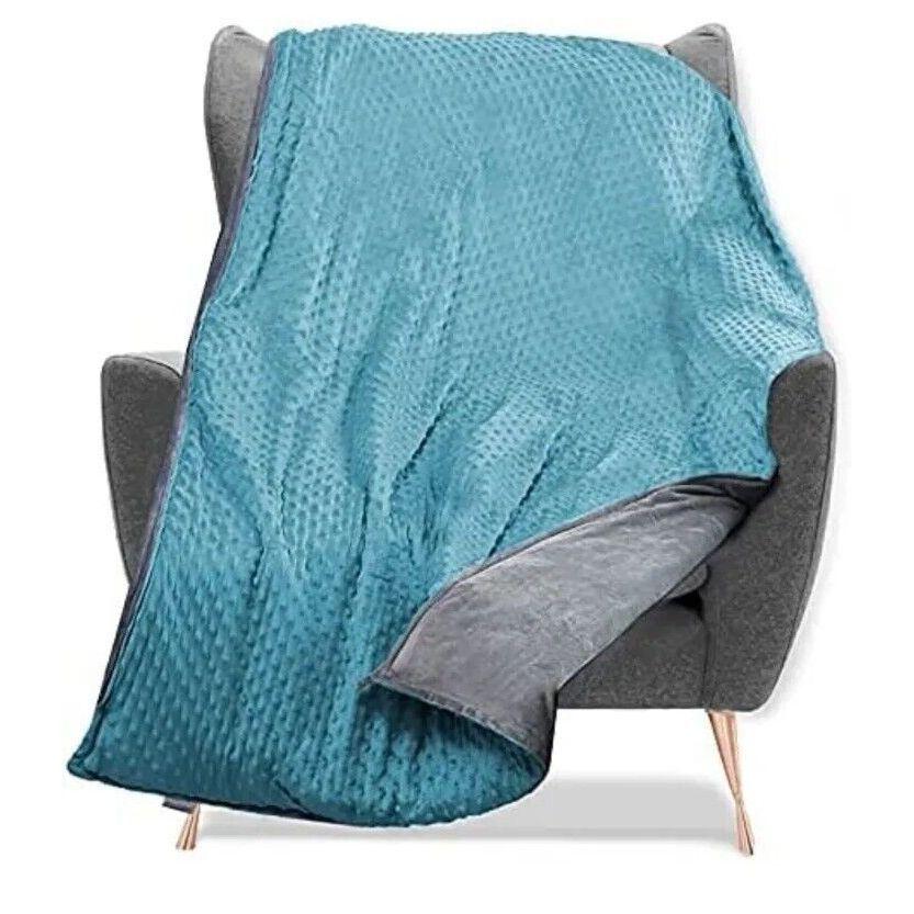 Wholesale 60-inch x 80-inch 20lb Aqua Queen Size Weighted Blanket image