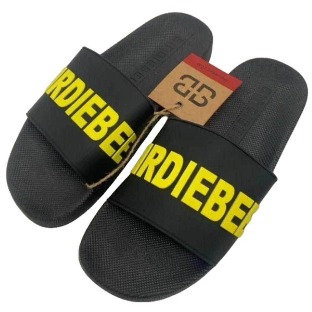 12 Wholesale MEN BLACK SLIDE SANDALS SIZE 6-11 image