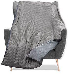 2 Wholesale 60-inch x 80-inch 12lb Grey Queen Size Weighted Blanket image