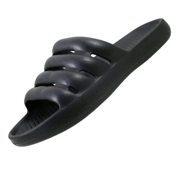 15 Wholesale Women's Black Slides In Sizes 6-10- No ca image