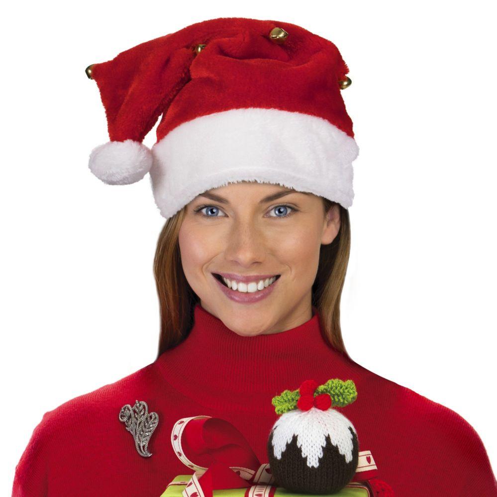 36 Wholesale Santa Hat With Bells image