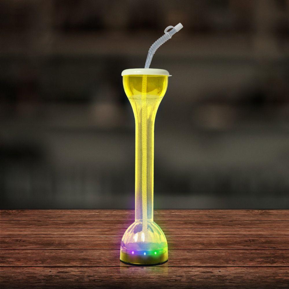 36 Wholesale Led Yellow Flashing 17 Oz. Yard Glass image