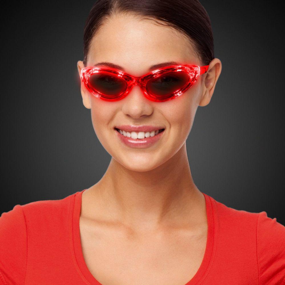 36 Wholesale Led Red Sunglasses image