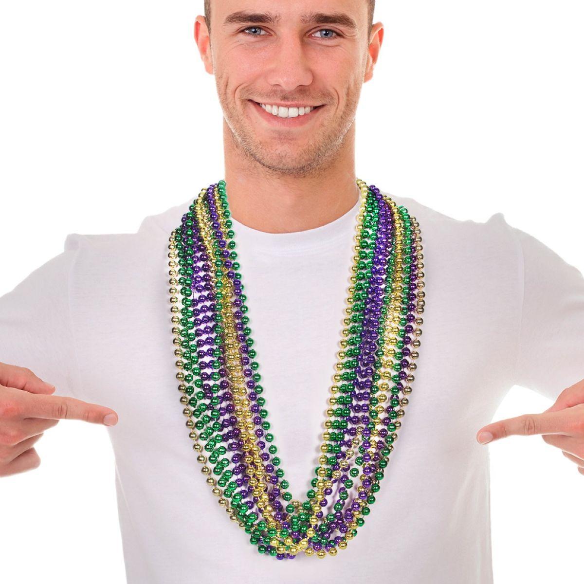 360 Wholesale Mardi Gras 7mm Bead Necklaces  image