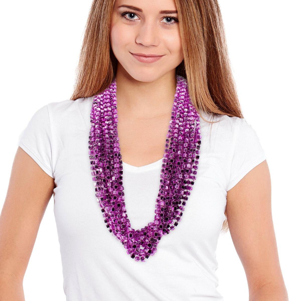 420 Wholesale Pink Dice Bead Necklaces  image