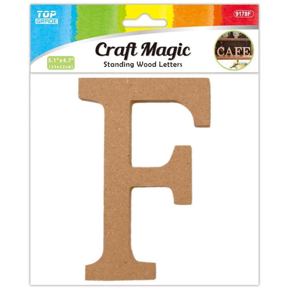 12 Wholesale Wooden Letter "f" 13x12x1.2cm image