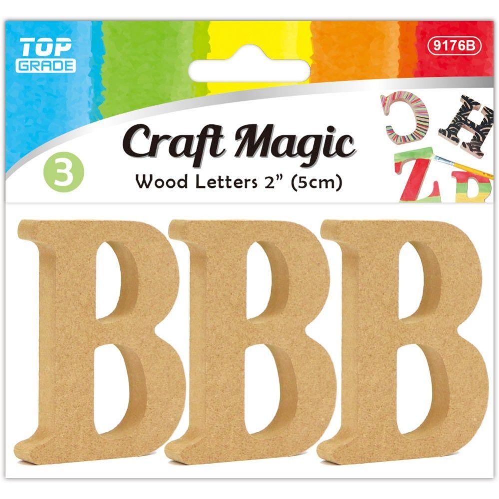 24 Wholesale 3pc Wooden Letter "b" 5x4x1cm image