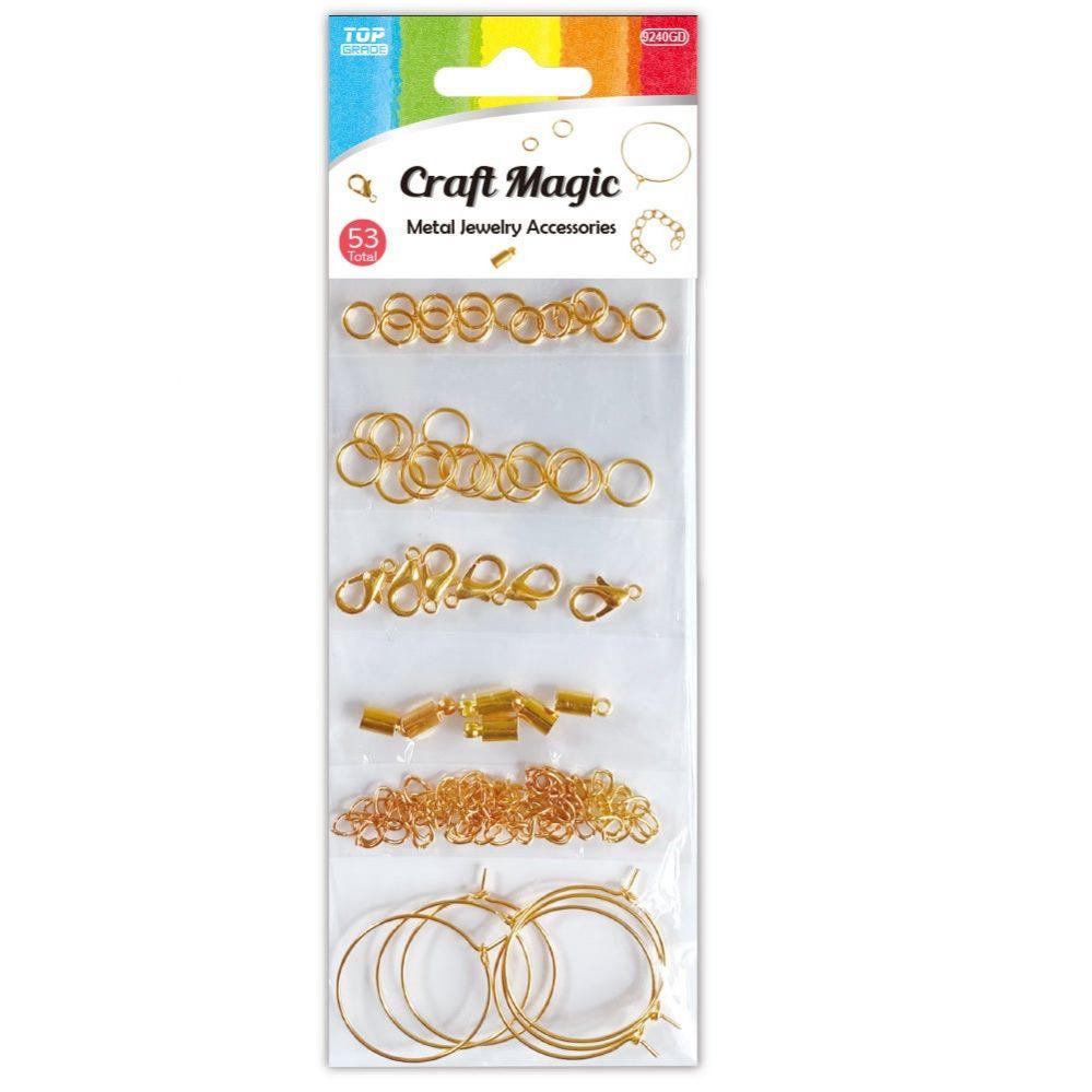 24 Wholesale Diy Metal Set Gold 5mM-25mm image