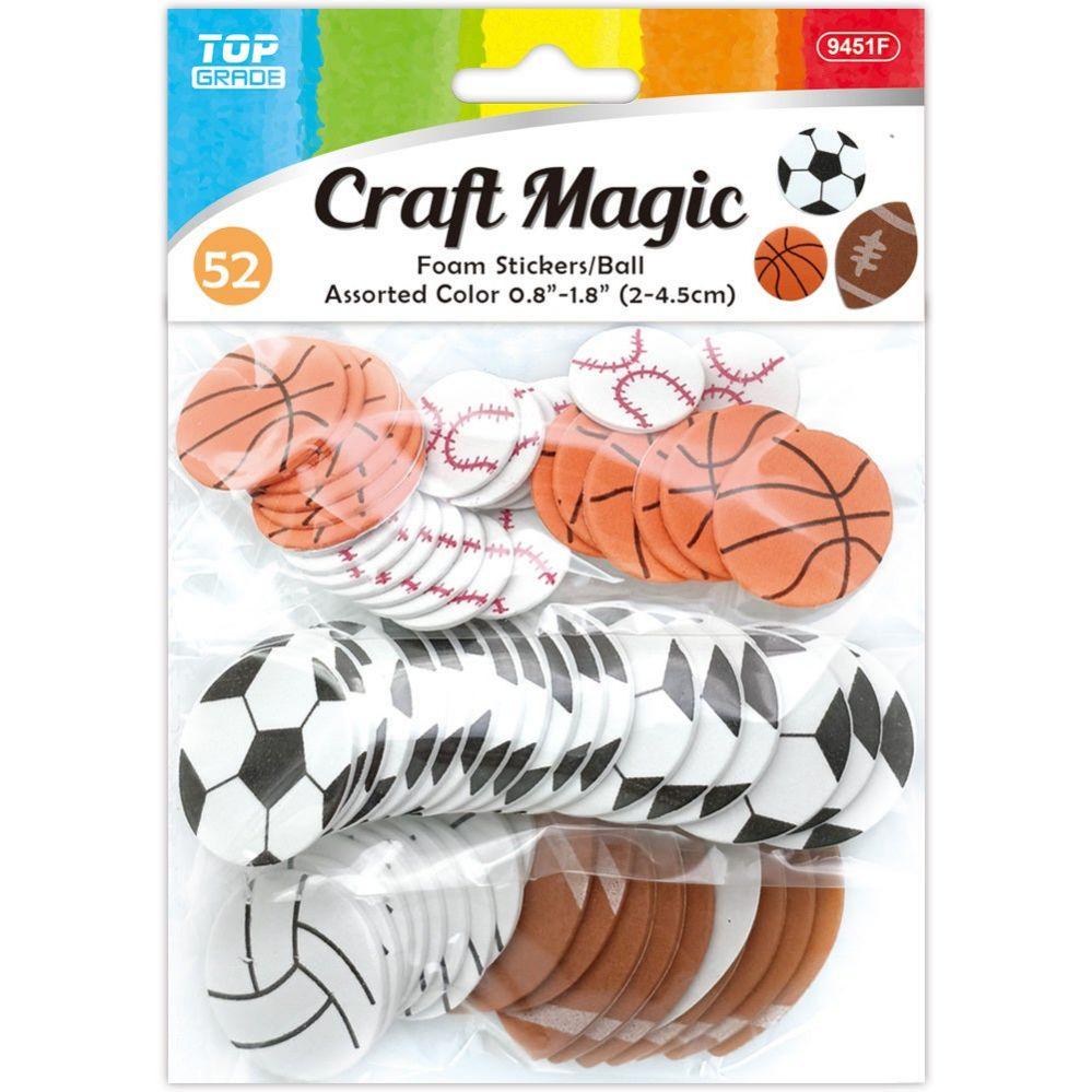 24 Wholesale Eva Stiker Astd Balls 52ct 2cM-4.5cm image