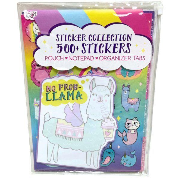 36 Wholesale No ProB-Llama 500 Count Sticker Kit With Reusable Pouch, Notepad & Organizer Tabs image