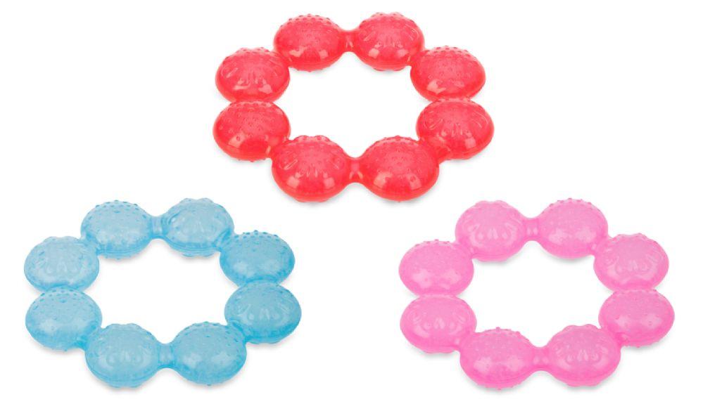 48 Wholesale Nuby 2pk Ice Gel Teether Rings, Aqua/green Only image