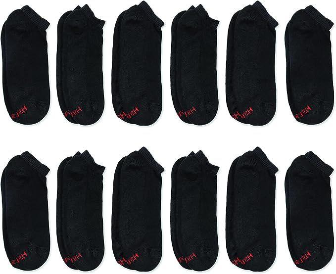 720 Wholesale Hanes Mens Black Low Cut Ankle Socks Size 10-13 Shoe Size 6-12 image