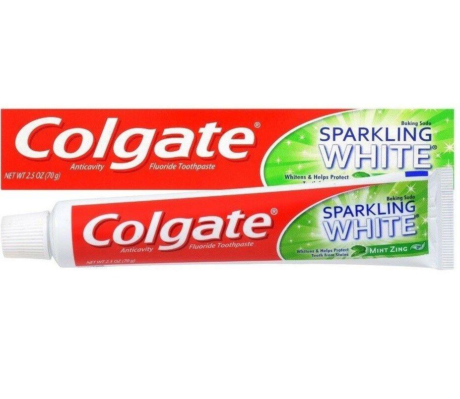 24 Wholesale Colgate Toothpaste 2.5 Oz Sparking White Mint Zing image