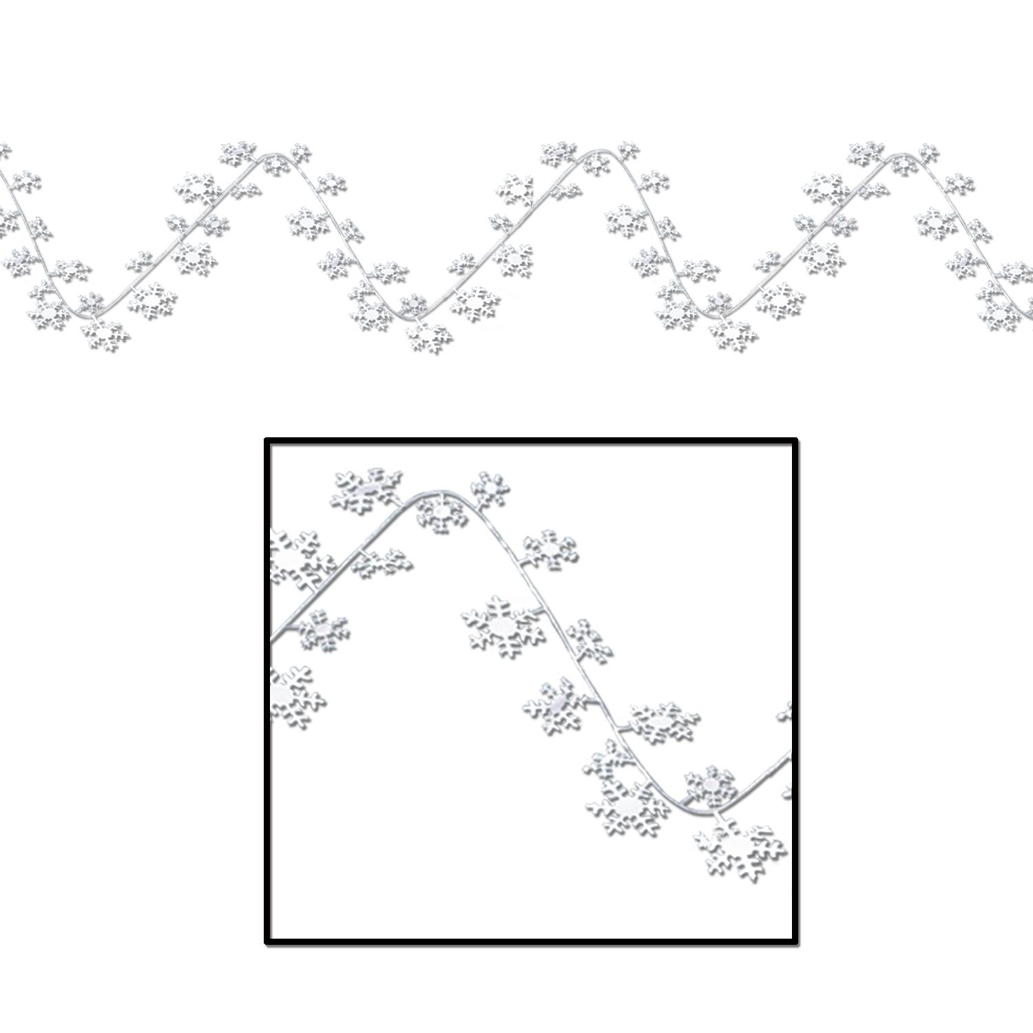 12 Wholesale Gleam 'n Flex Snowflake Garland image
