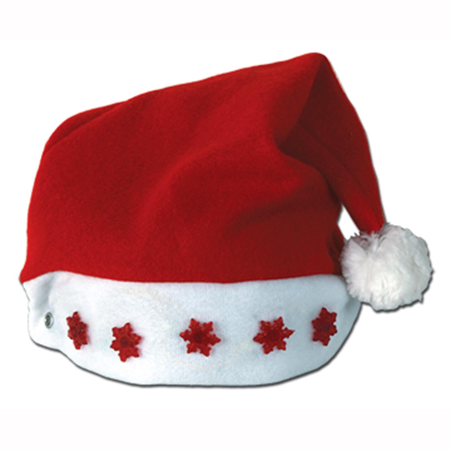 12 Wholesale LighT-Up Santa Hat image