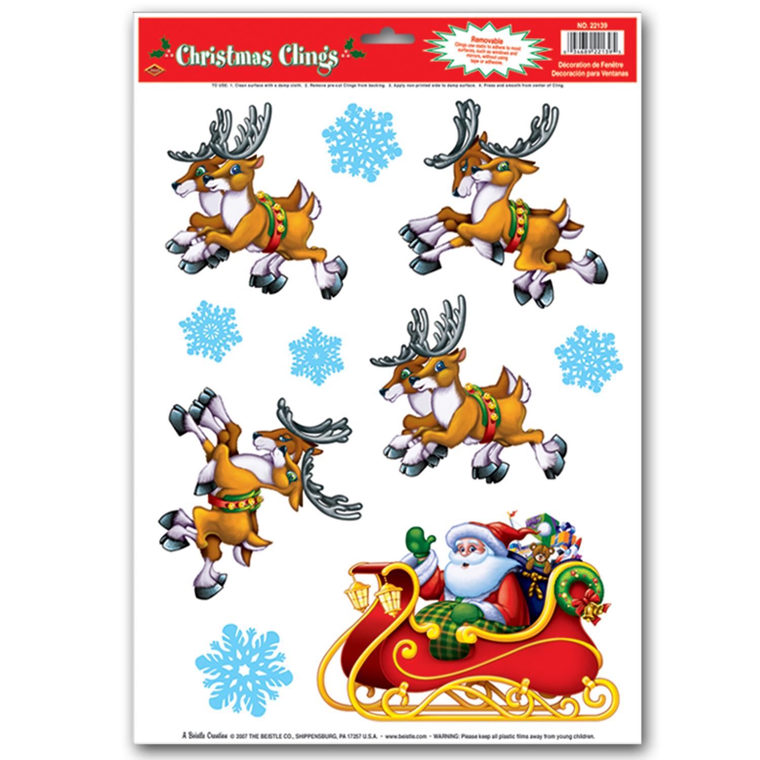 12 Wholesale Santa & Sleigh Clings image