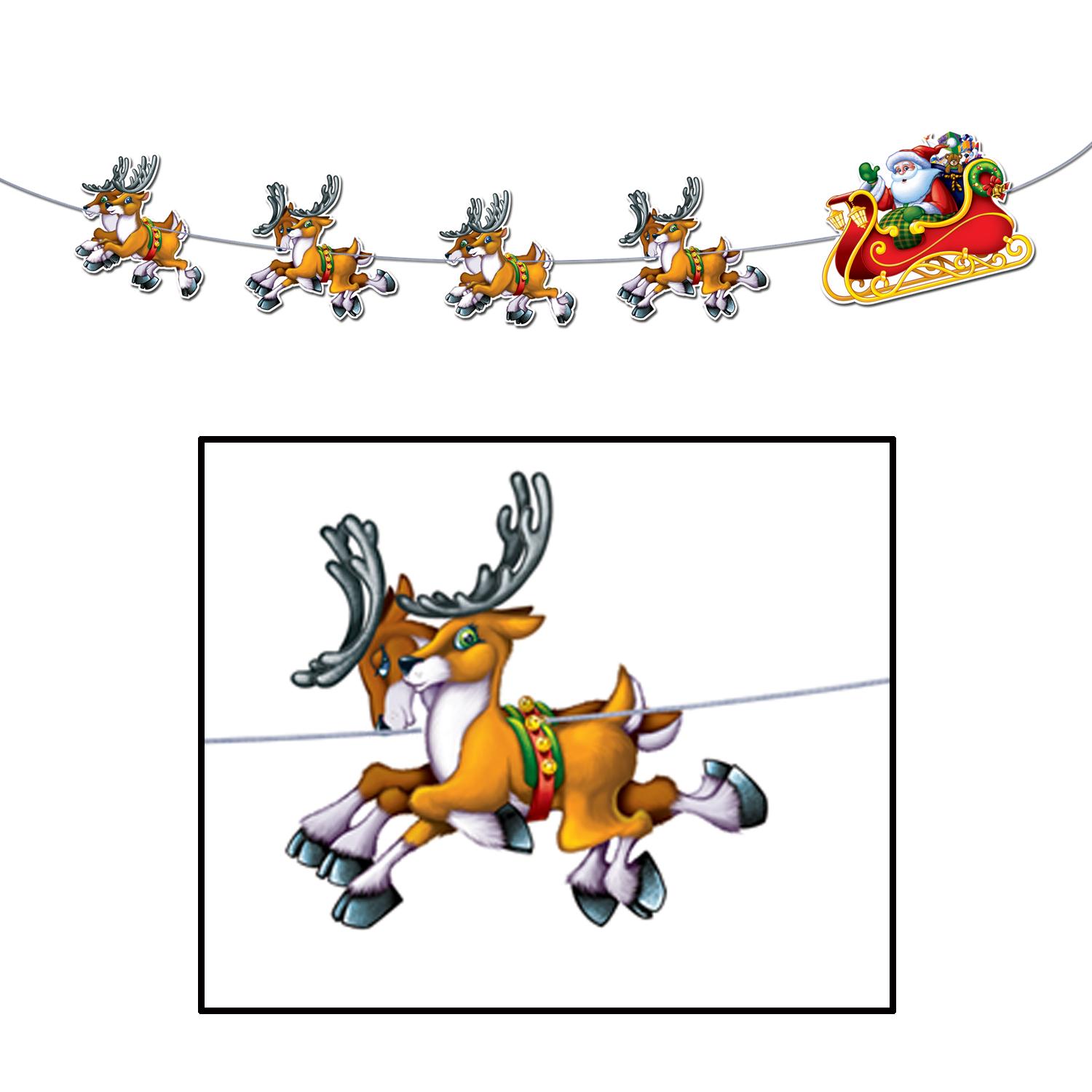 12 Wholesale Santa & Sleigh Streamer image