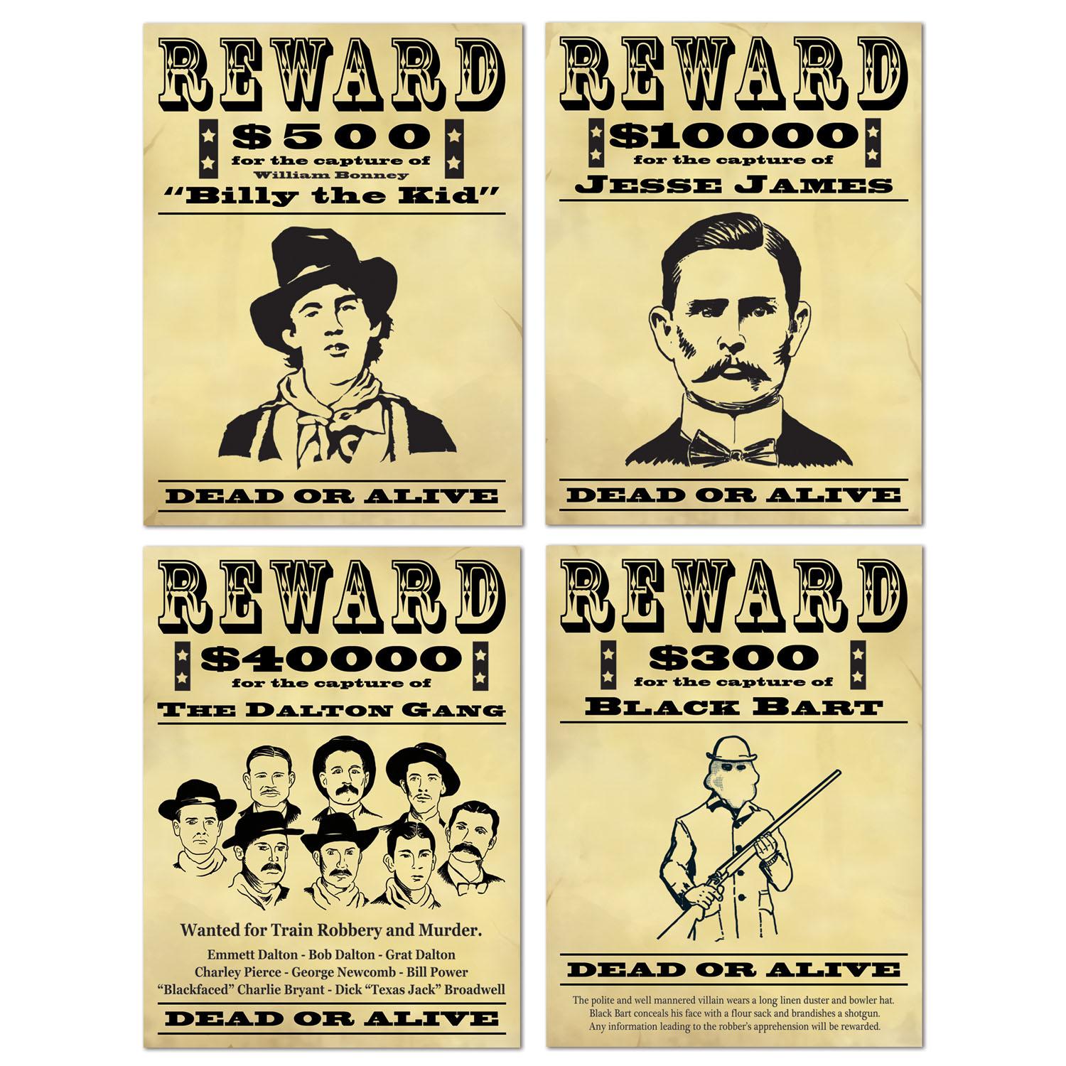 12 Wholesale Wanted Sign Cutouts image