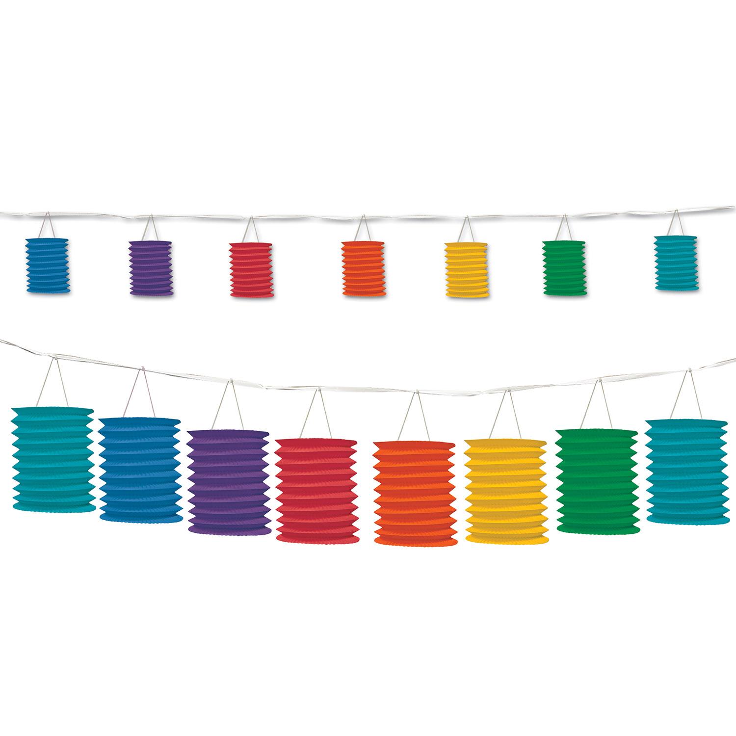 6 Wholesale Rainbow Lantern Garland image