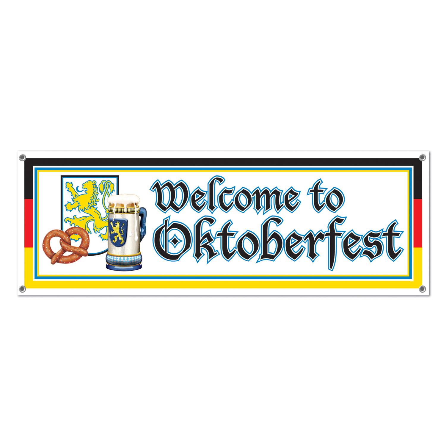 12 Wholesale Welcome To Oktoberfest Sign Banner image