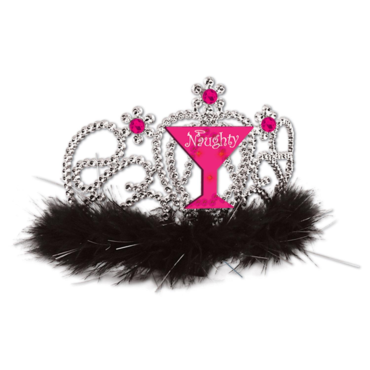 6 Wholesale Plastic LighT-Up Naughty Girl Tiara image