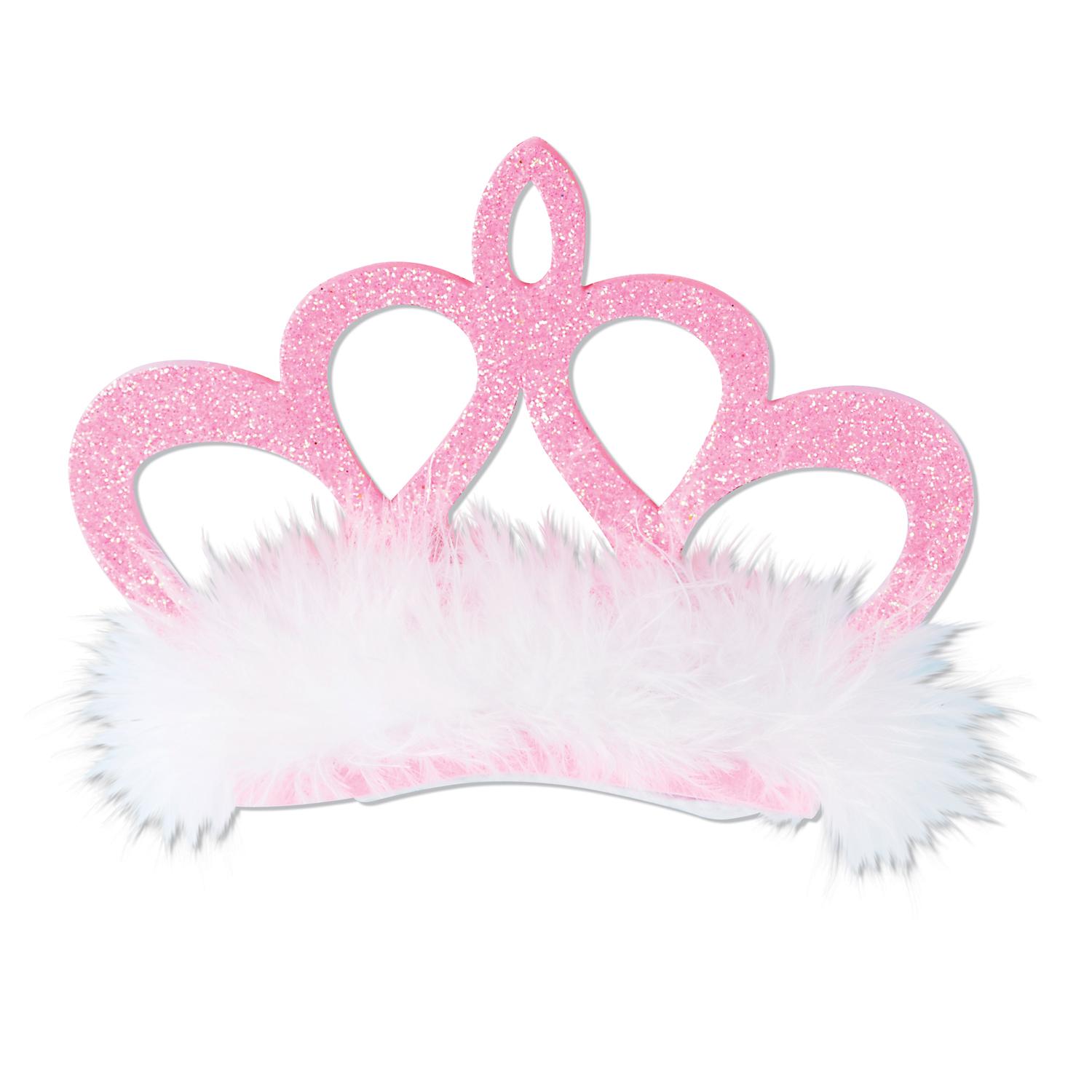 12 Wholesale Pink Crown Hair Clip image