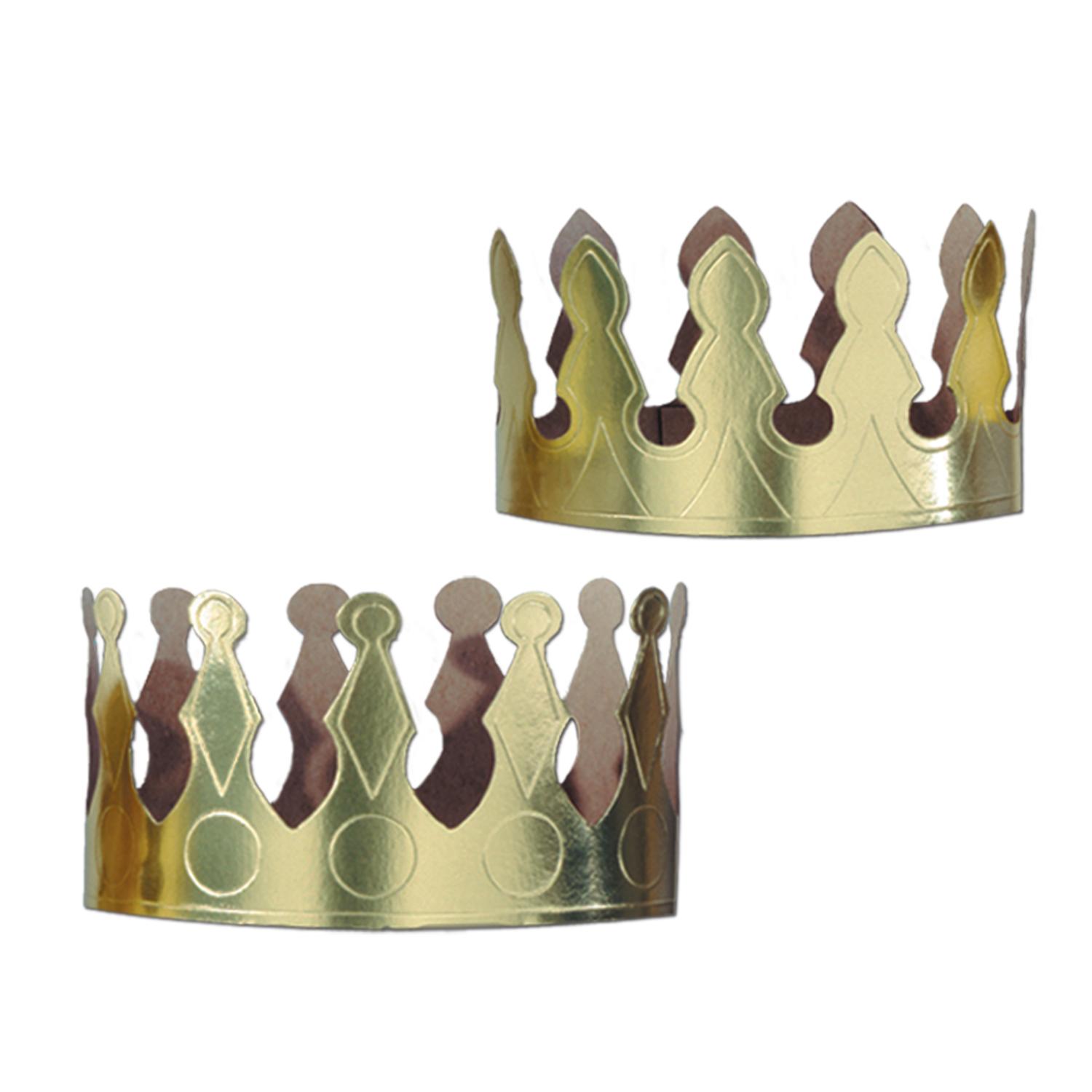 72 Wholesale Gold Foil Crowns image