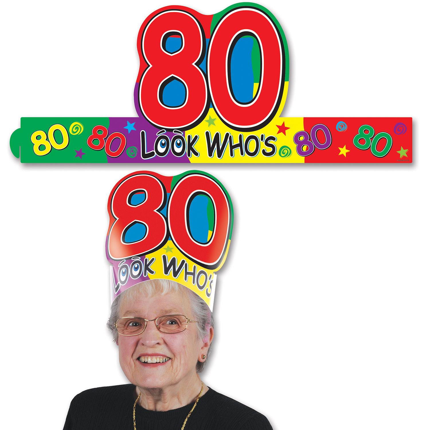 24 Wholesale 24 Look Who's 80 Headband image