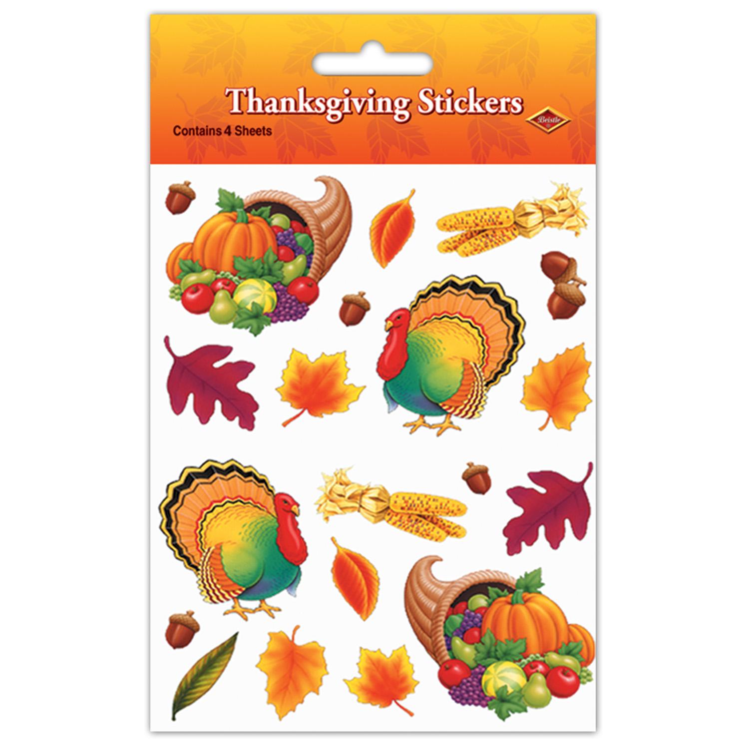 12 Wholesale Thanksgiving Stickers image