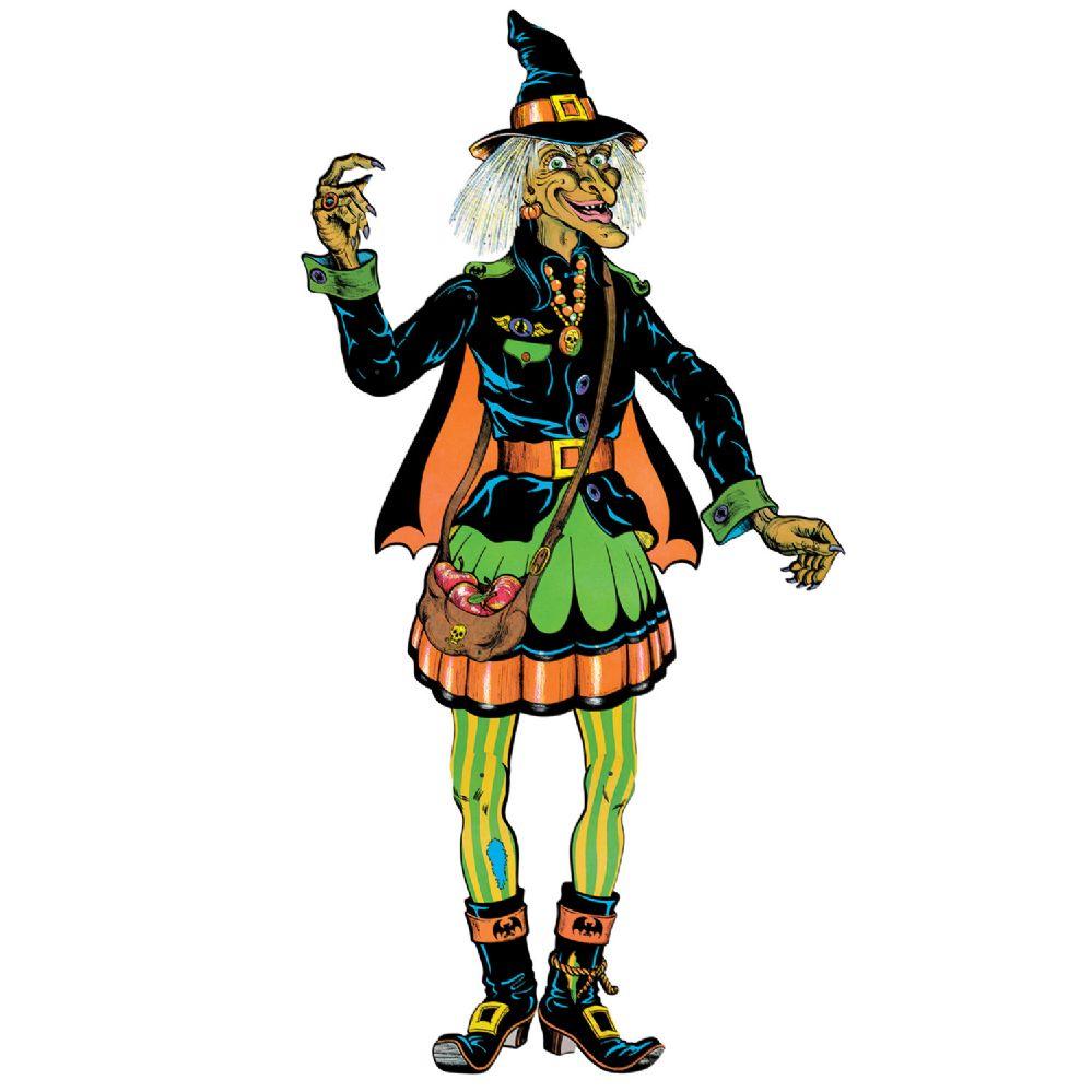 12 Wholesale Vintage Halloween Jointed Witch image