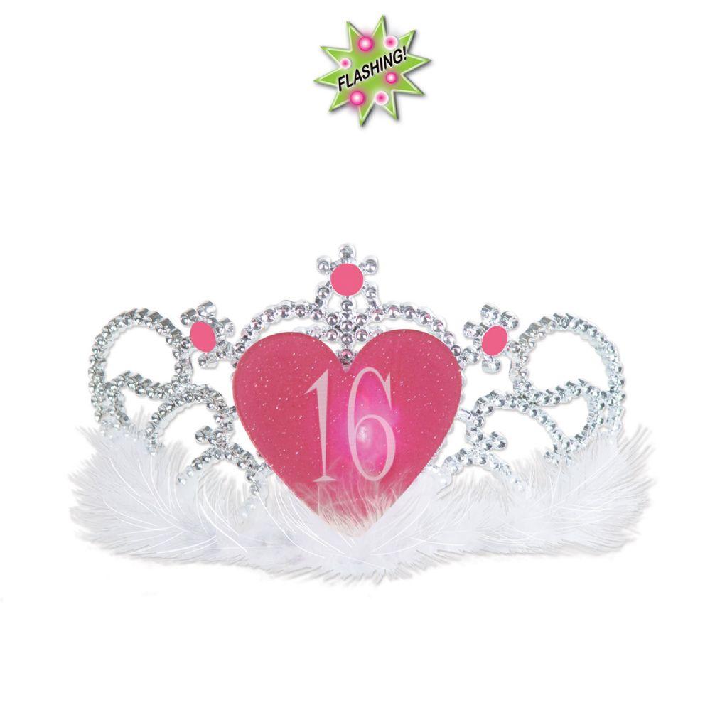 6 Wholesale Plastic LighT-Up 16 Tiara image