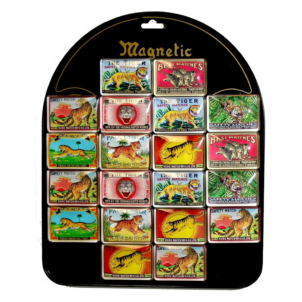 Vintage Tiger Matchbox Magnet Display image