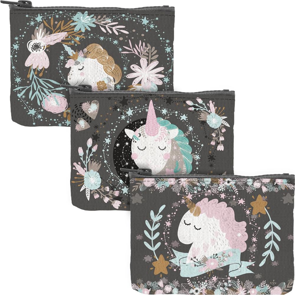 Unicorns Zippered Coin Pouch Asst 1Dz image