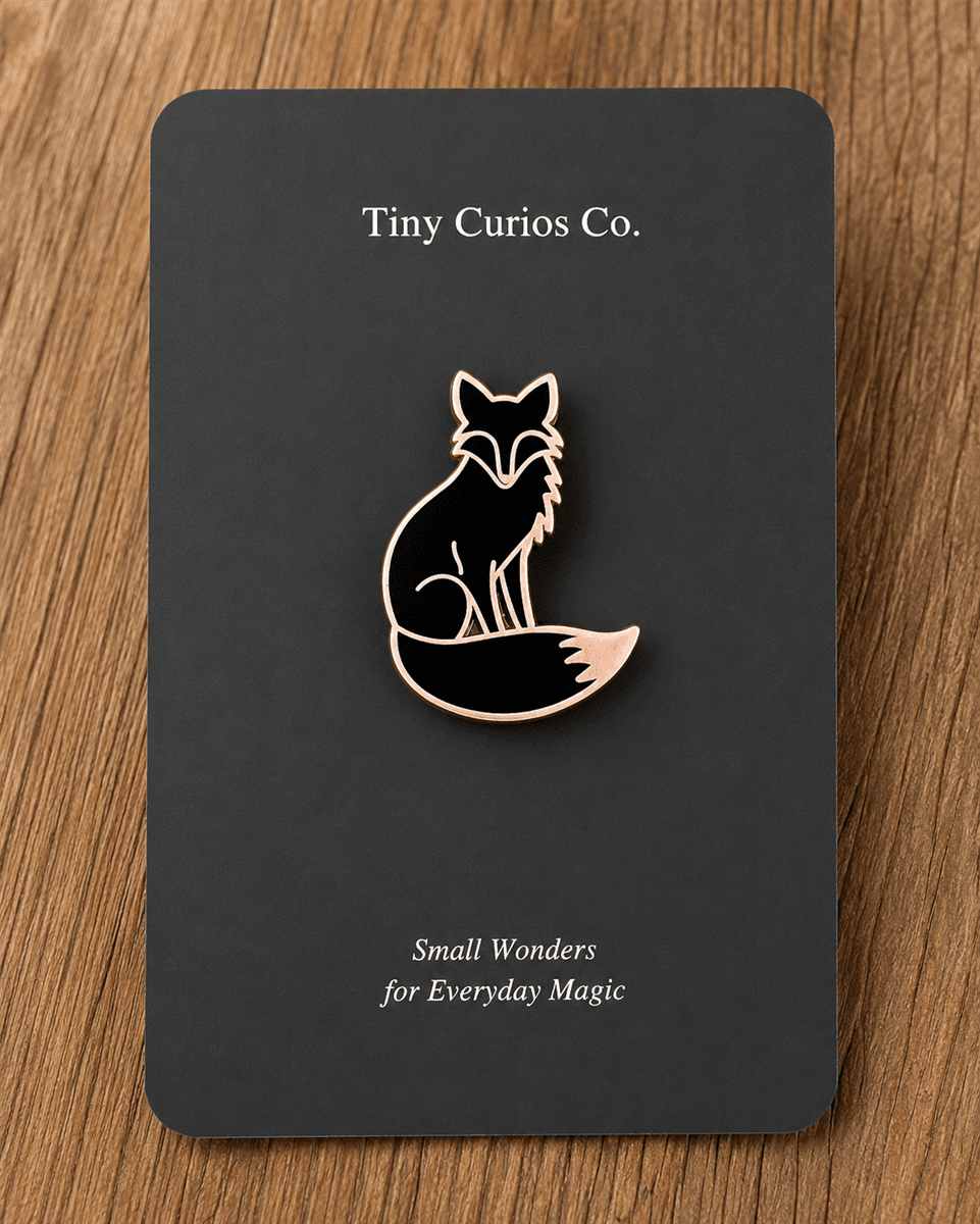 Copper Moon Fox Pin image