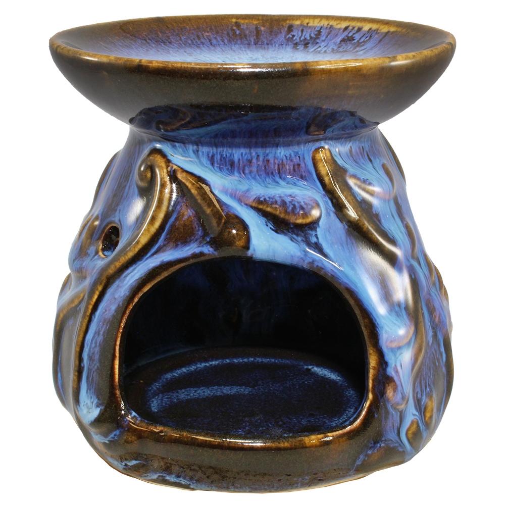 Ancient Sky Oil Burner Ceramic Blue/Brown image