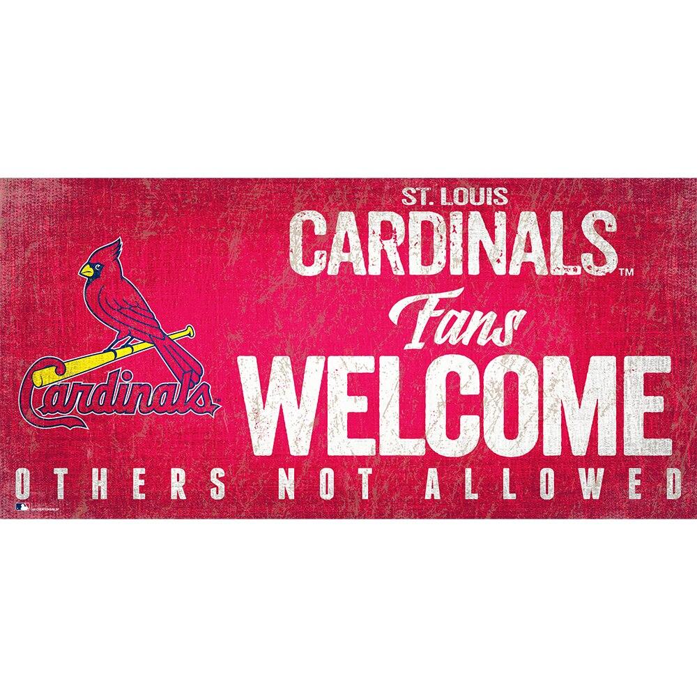 St. Louis Cardinals Fans Welcome Wooden Sign image