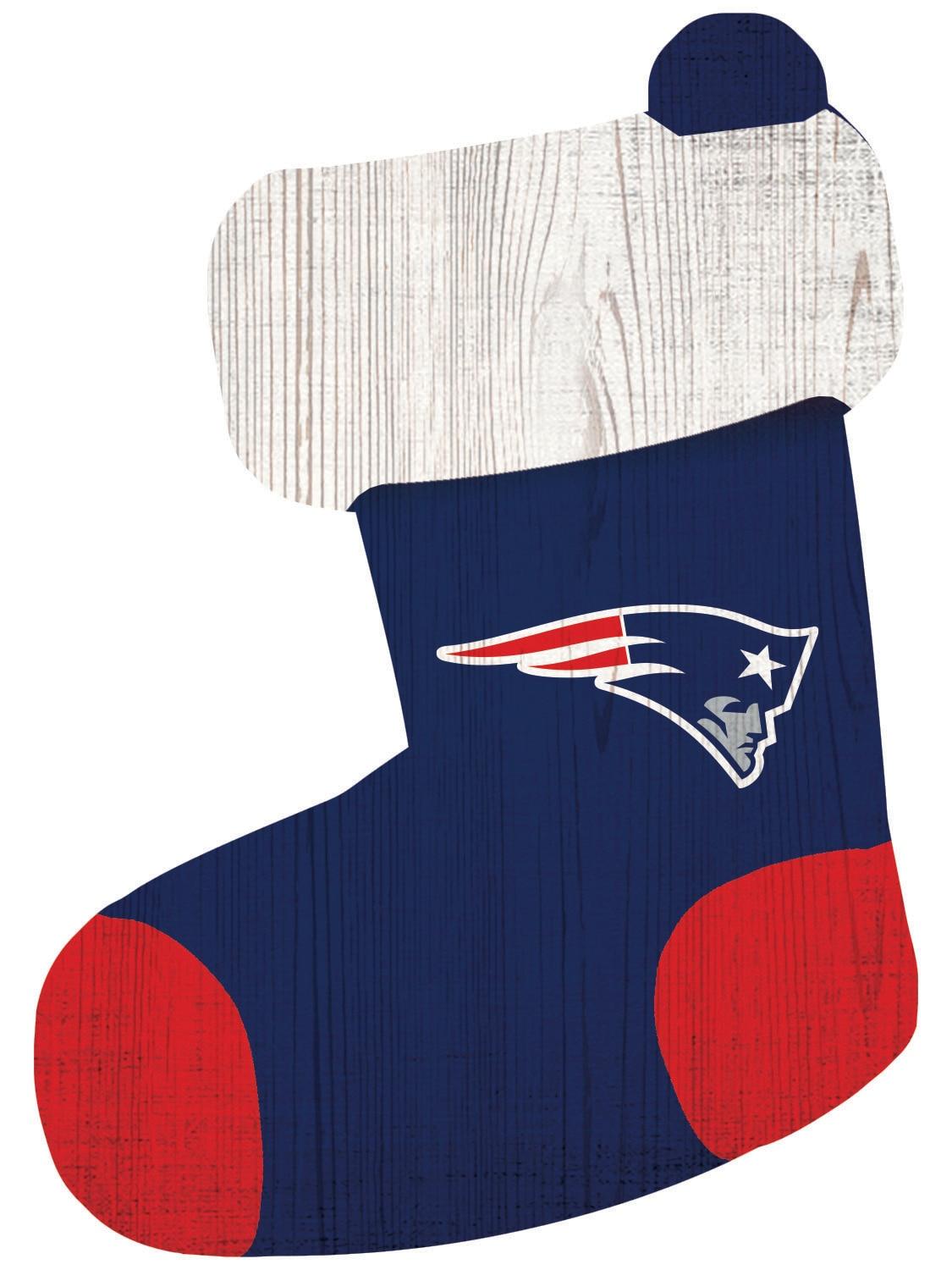 New England Patriots Wooden Stocking Ornament image