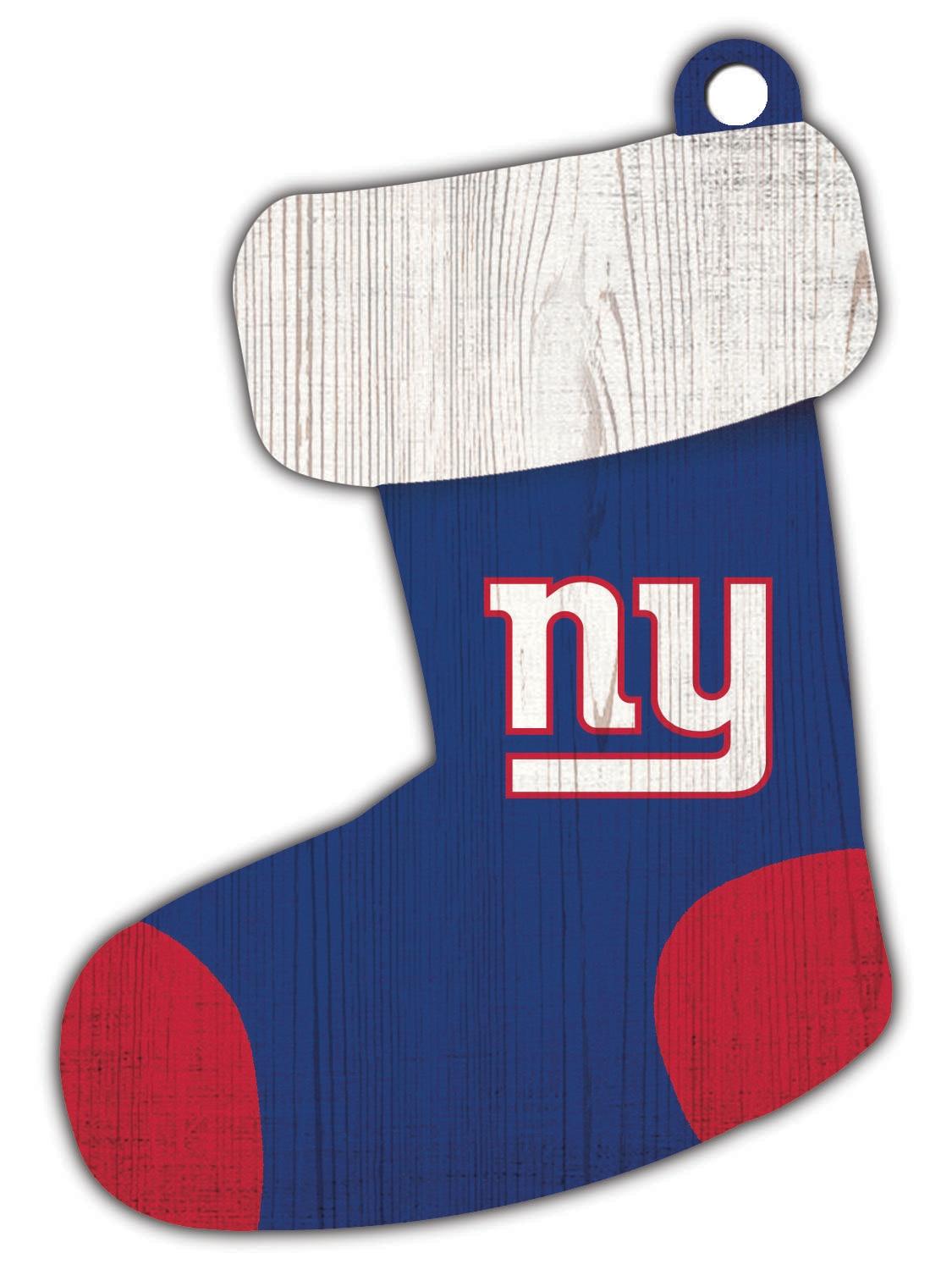 New York Giants Wooden Stocking Ornament image