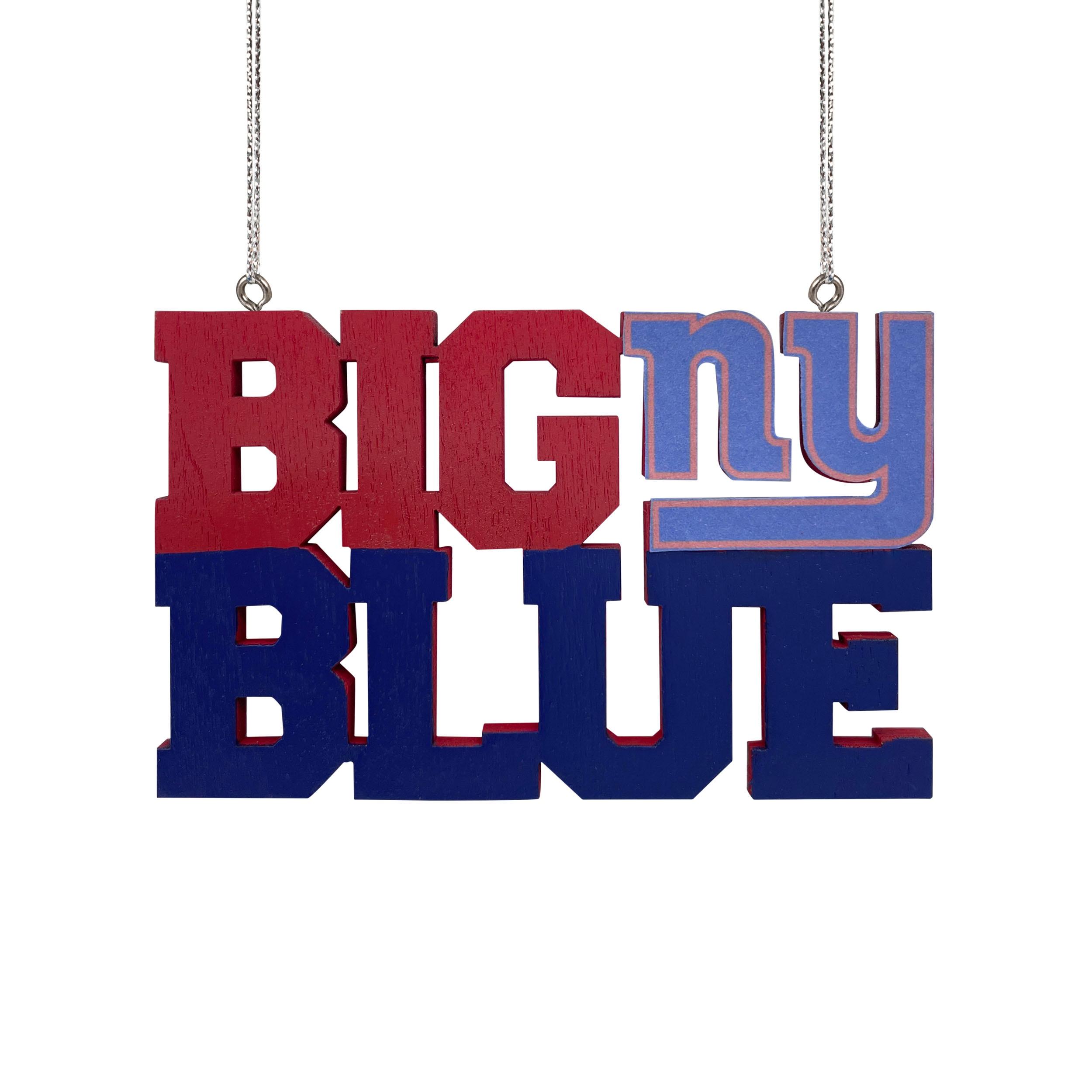 New York Giants Wooden Slogan Cut Out Ornament image