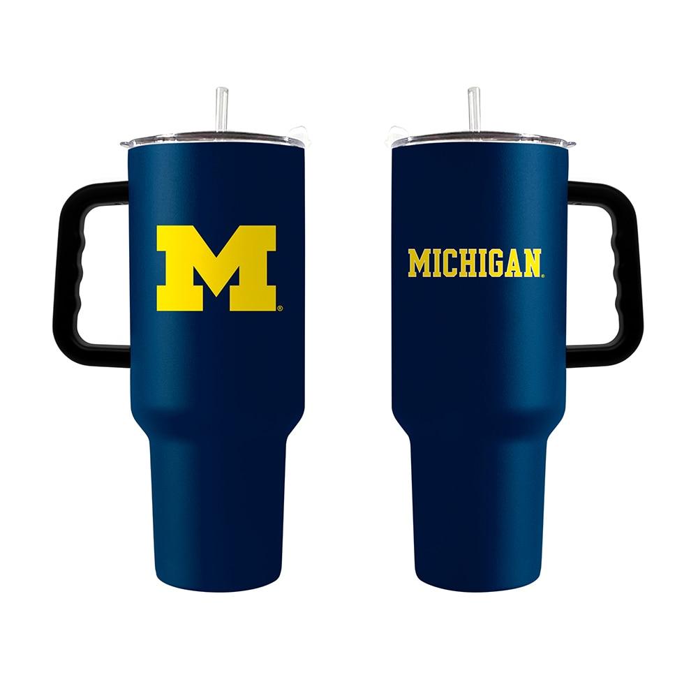 Michigan Wolverines 40oz. Powder Coat Travel Tumbler image